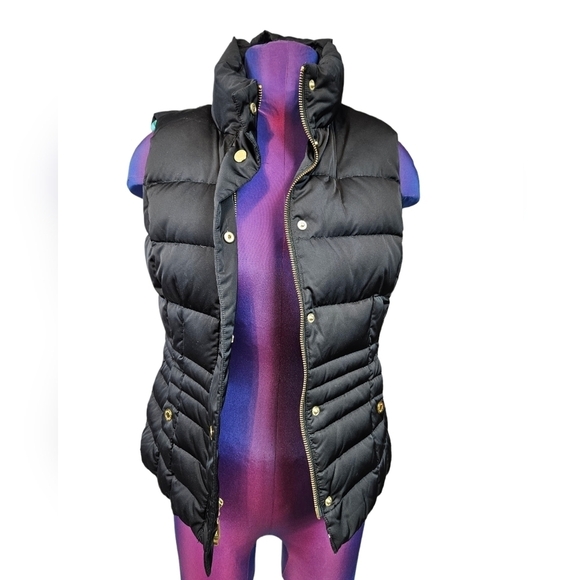 Lilly Pulitzer Isabelle Black Puffer Down Vest Size Small Women's - Picture 12 of 13